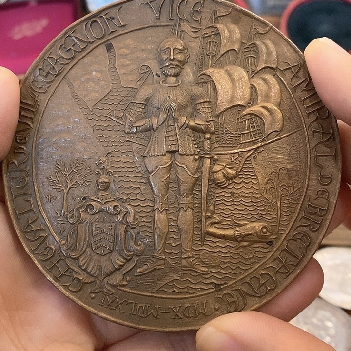 银Ag900巨大一个骑士铜章1891法国