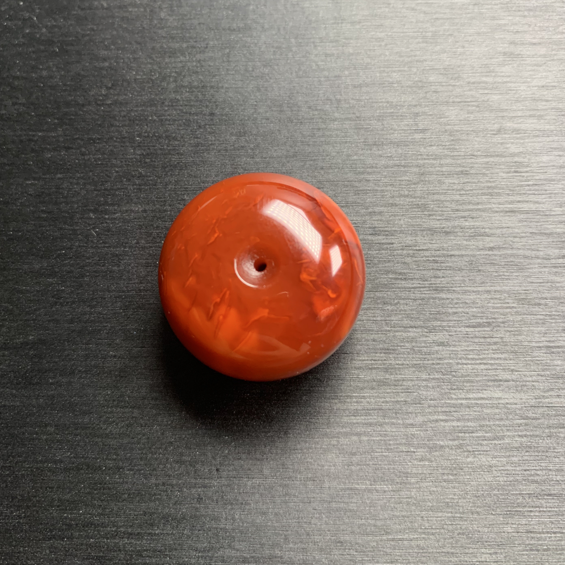 南红玛瑙牛血红平安扣29.5×18