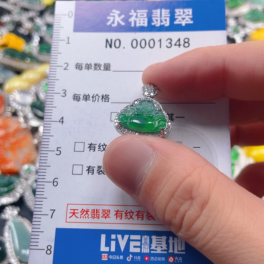 翡翠未镶嵌吊坠(不含链)