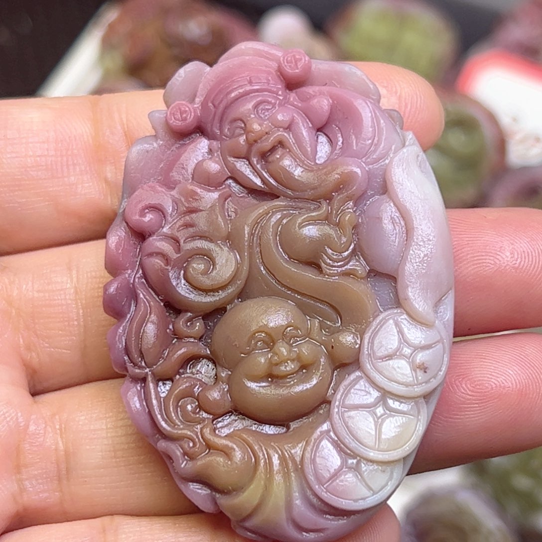 玛瑙/玉髓吊坠未镶嵌蓝*花