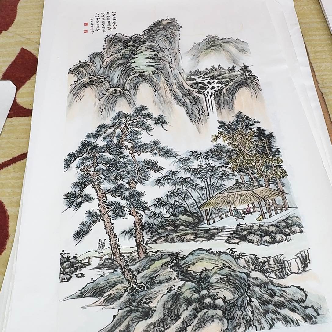 河***桑国画三尺整纸手绘作品