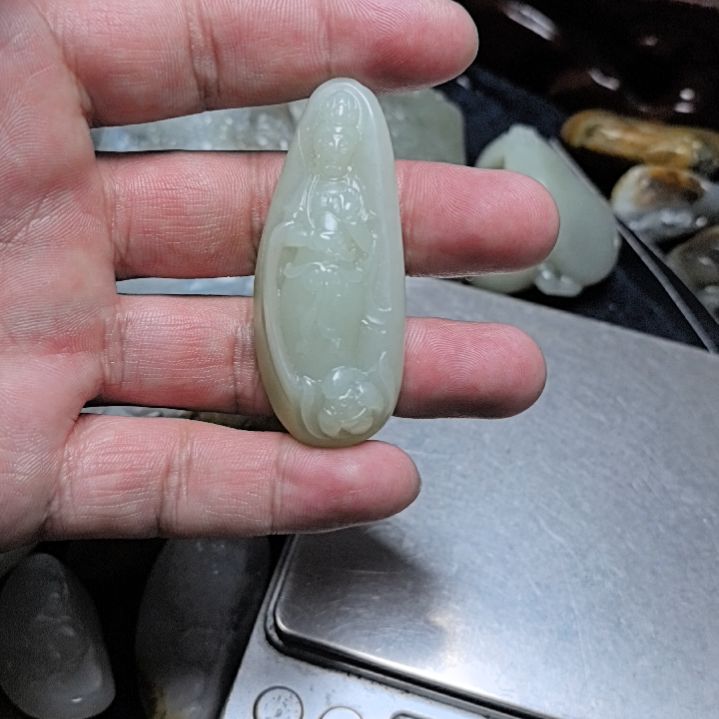 和田玉挂件未镶嵌好****上