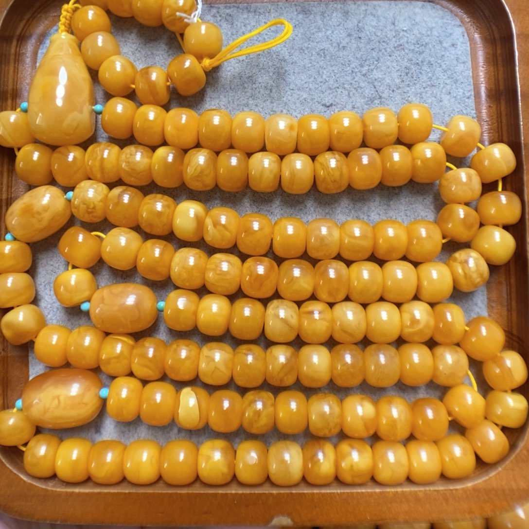 蜜蜡项链未镶嵌蜜蜡108