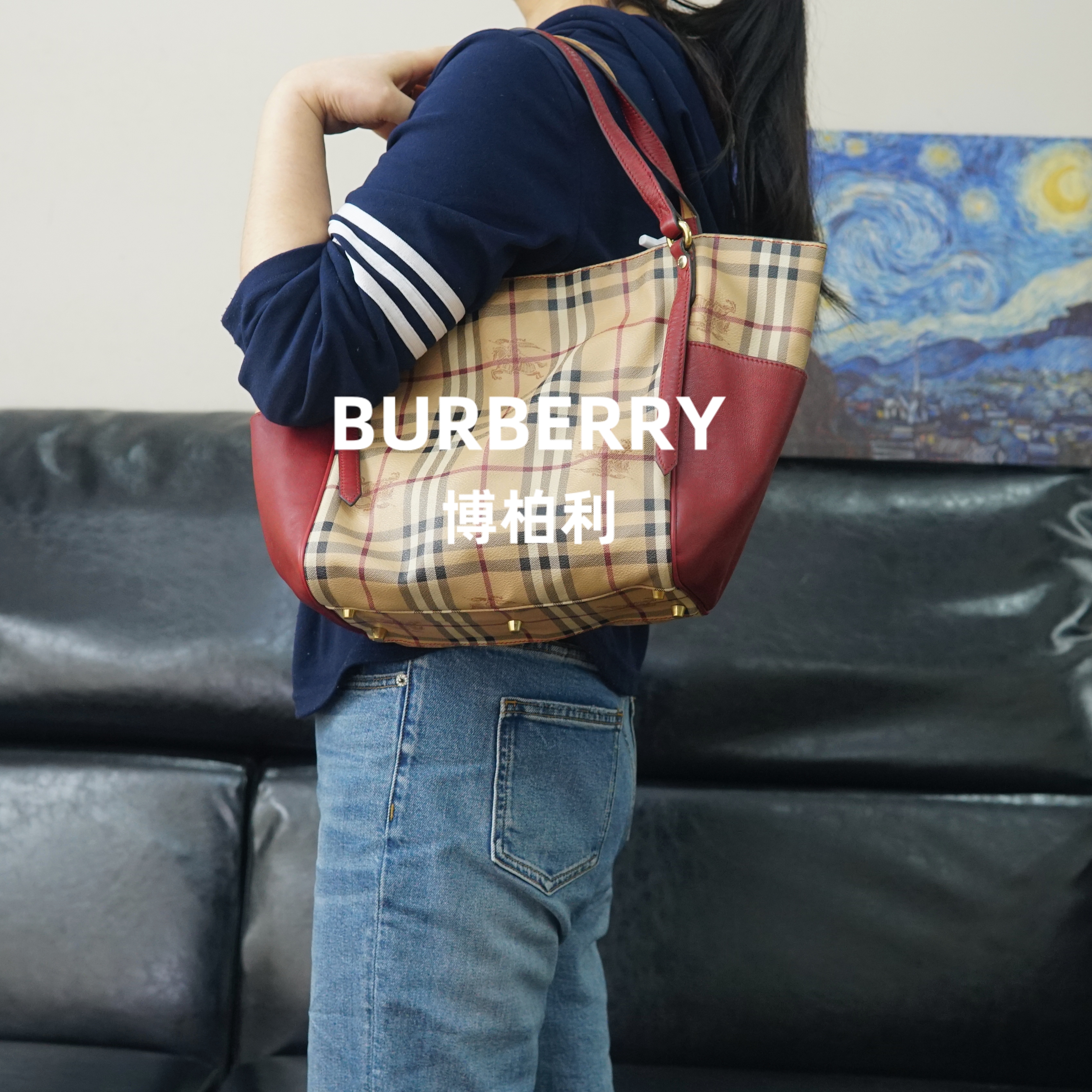 95新 BURBERRY/博柏利 巴宝莉/格纹战马单肩包/HD02723024/3024