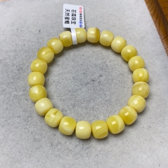 蜜蜡裸石未镶嵌手串