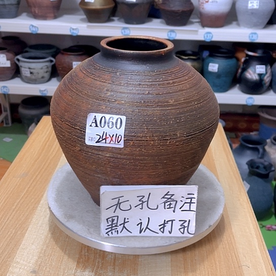 红陶手工制作工艺花盆