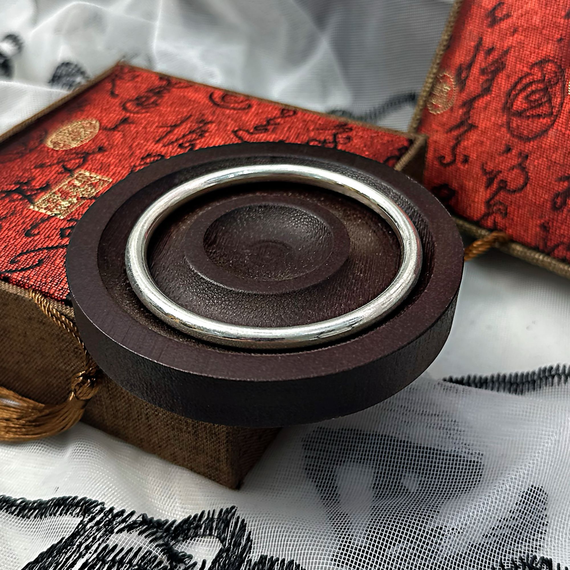 足银手镯 124 光面闭口素圈经典百搭手工时尚复古