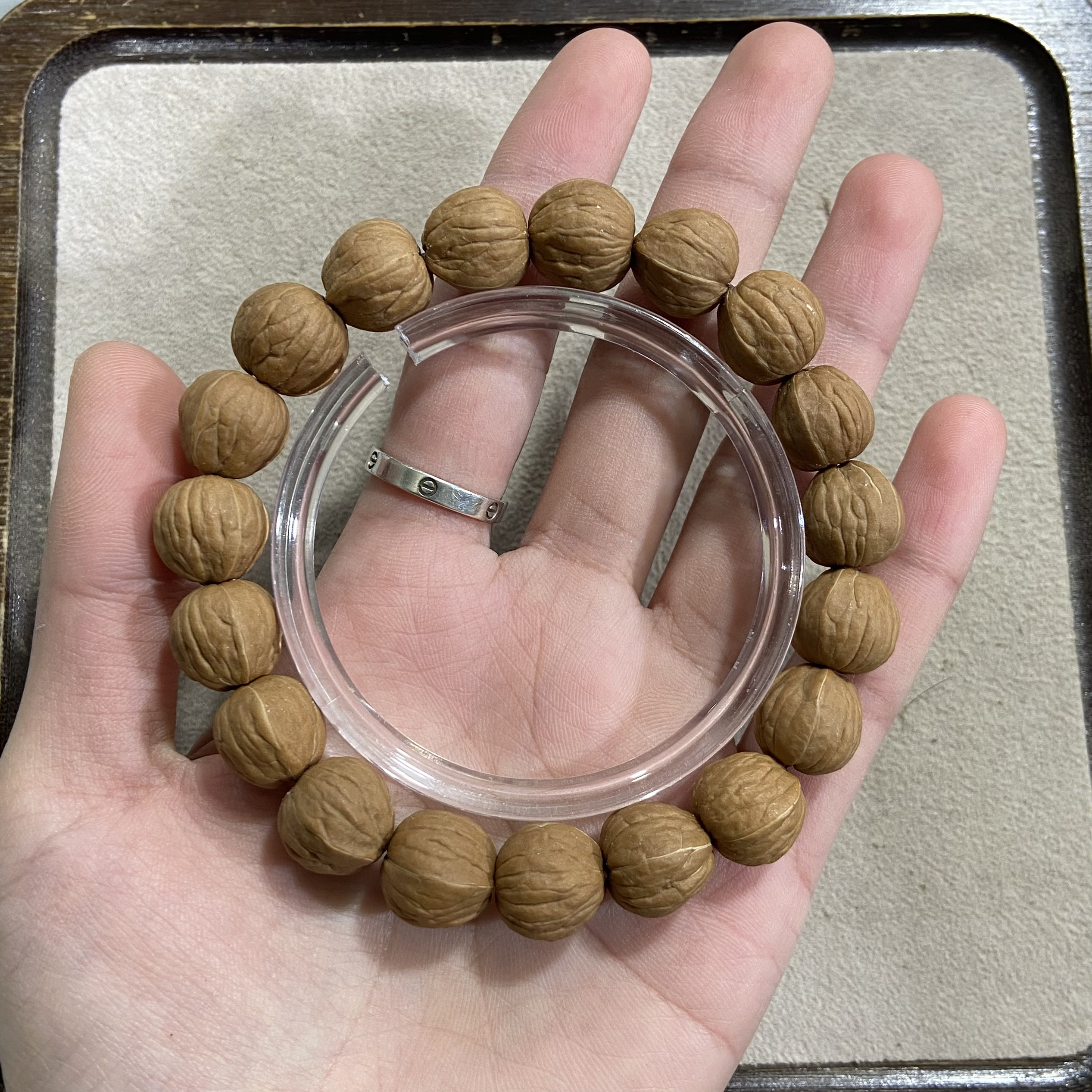 A42【天使之翼】猴头核桃单圈手串