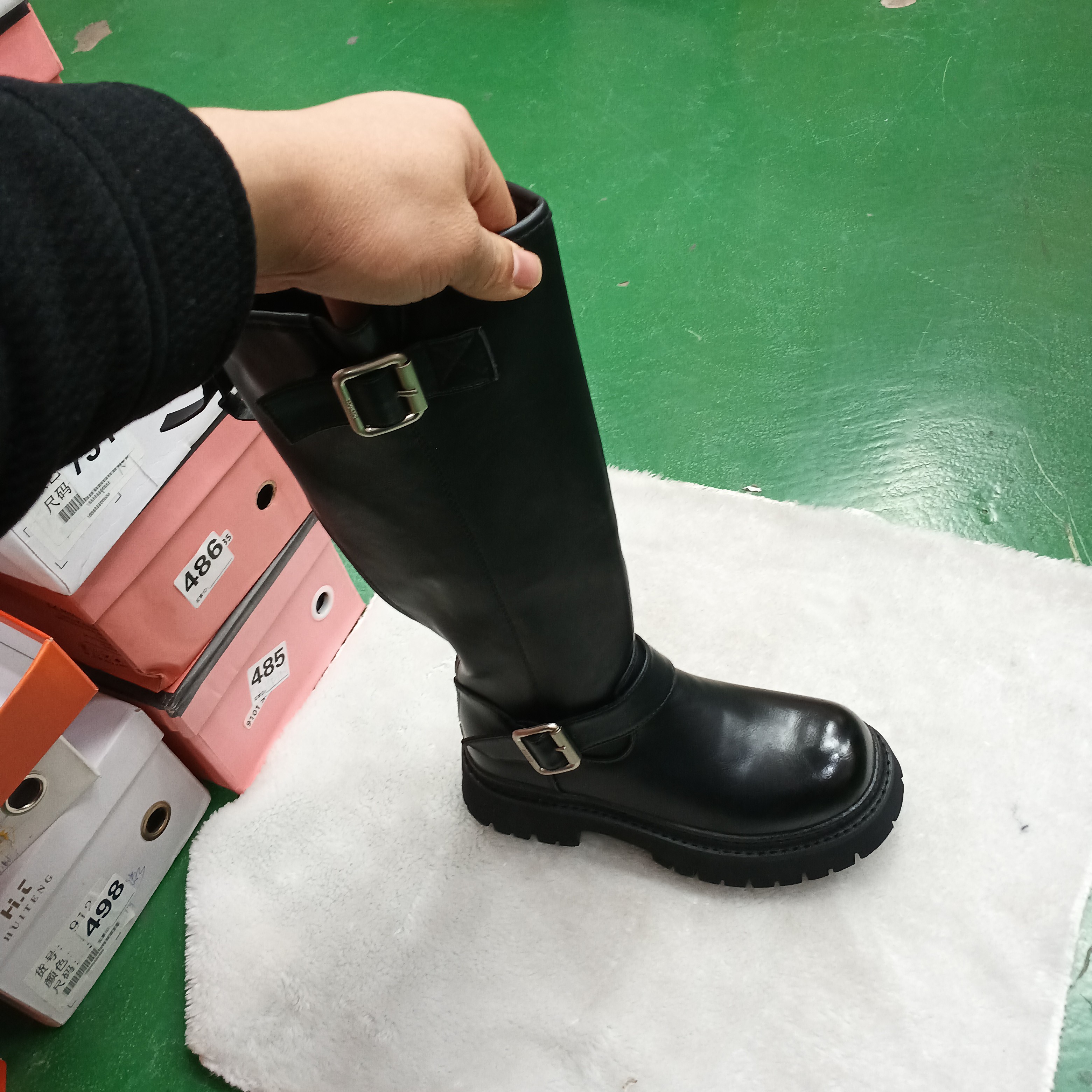 时尚高端百搭女鞋单鞋时装靴长靴3057