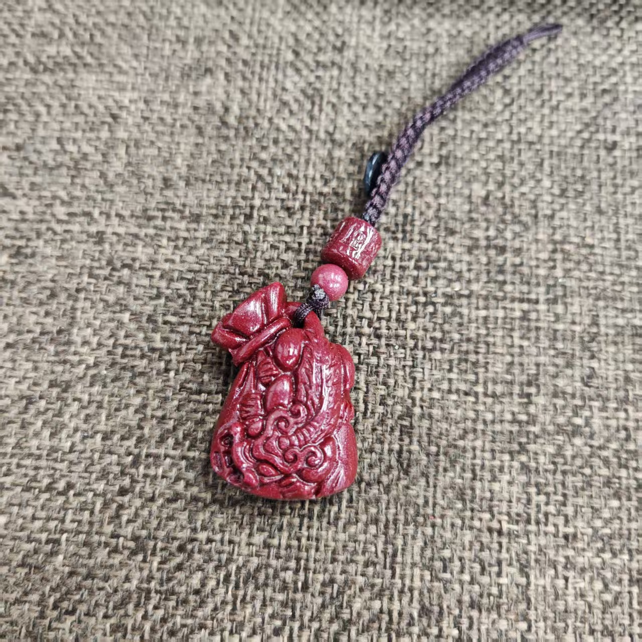 含辰砂工艺品NX551钱袋子钥匙包包挂