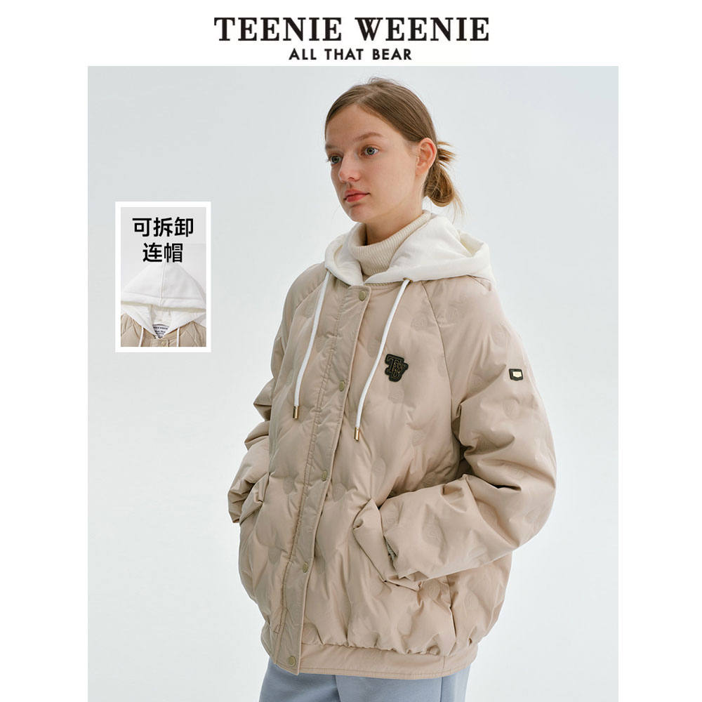 TeenieWeenie小熊女装25冬假两件温暖舒适连帽外套TTJD25OT06Z