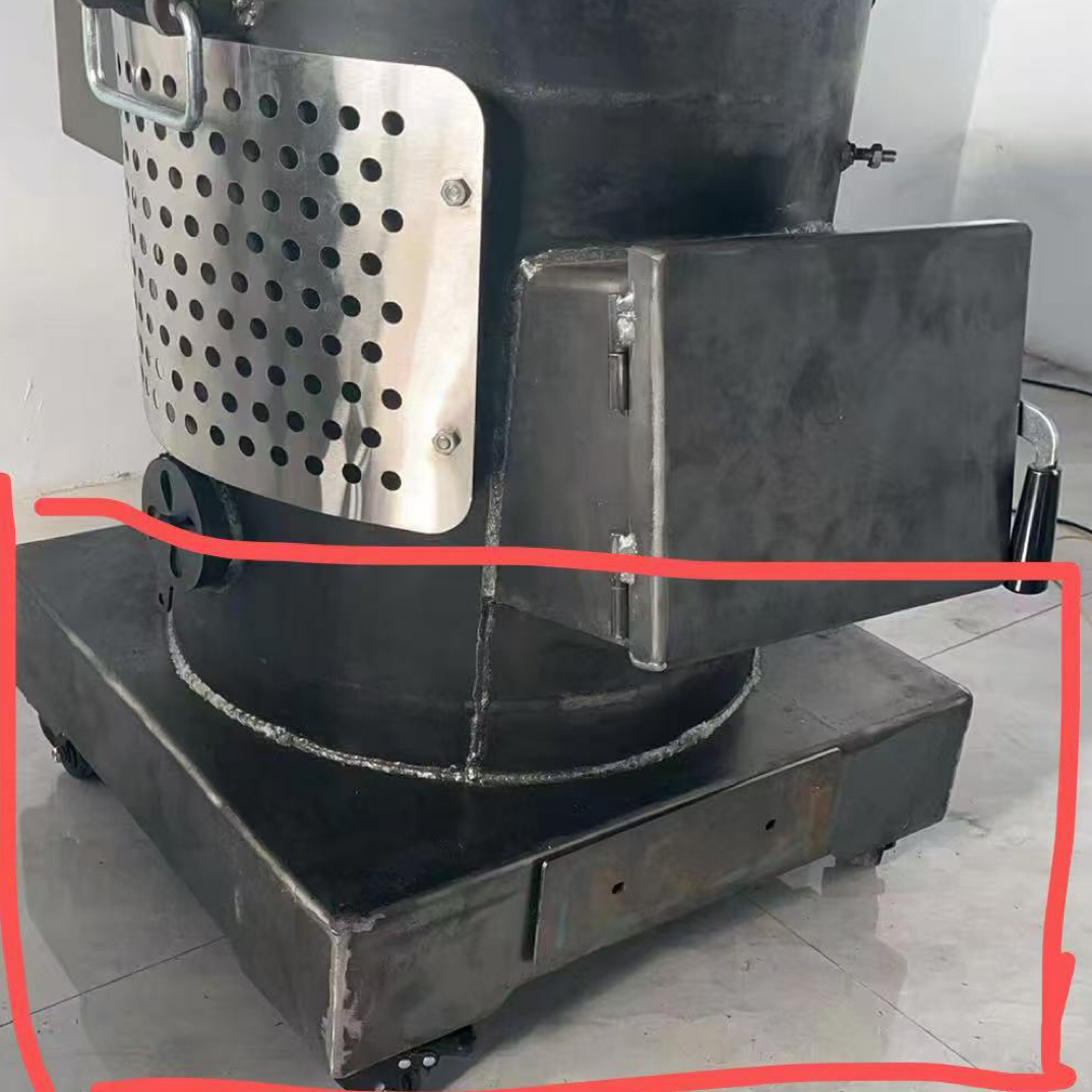 炉子下方加装（方底座加四个万向轮）