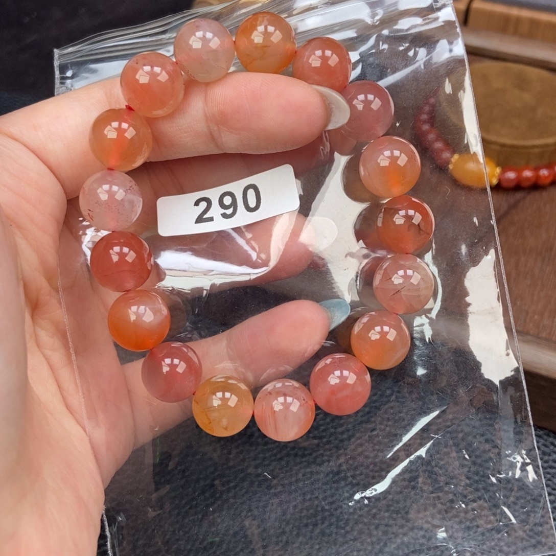 南红玛瑙未镶嵌手链卡11.5