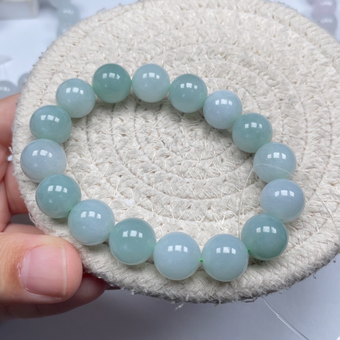 翡翠未镶嵌颈饰天然A货缅甸翡翠12mm