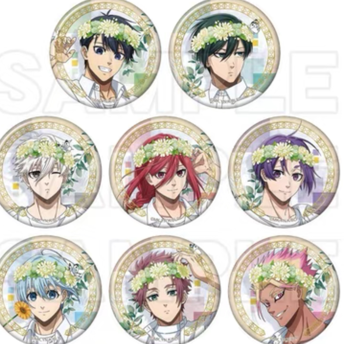 【蓝色监狱】蓝锁 拍立得/花冠花环 Q版/正比吧唧徽章  盲盒代拆