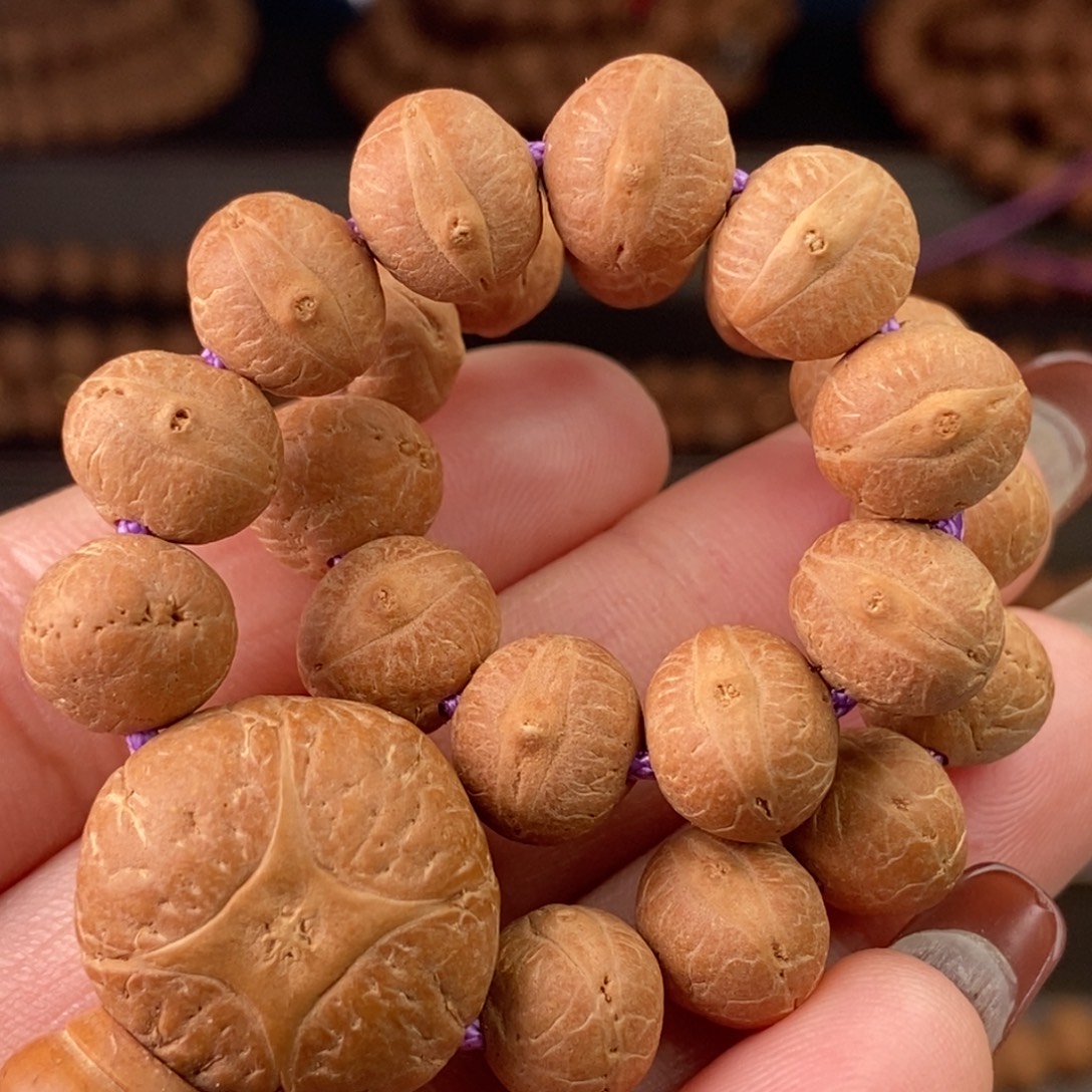 手串凤眼菩提尼泊尔凤眼实心飞碟10.5