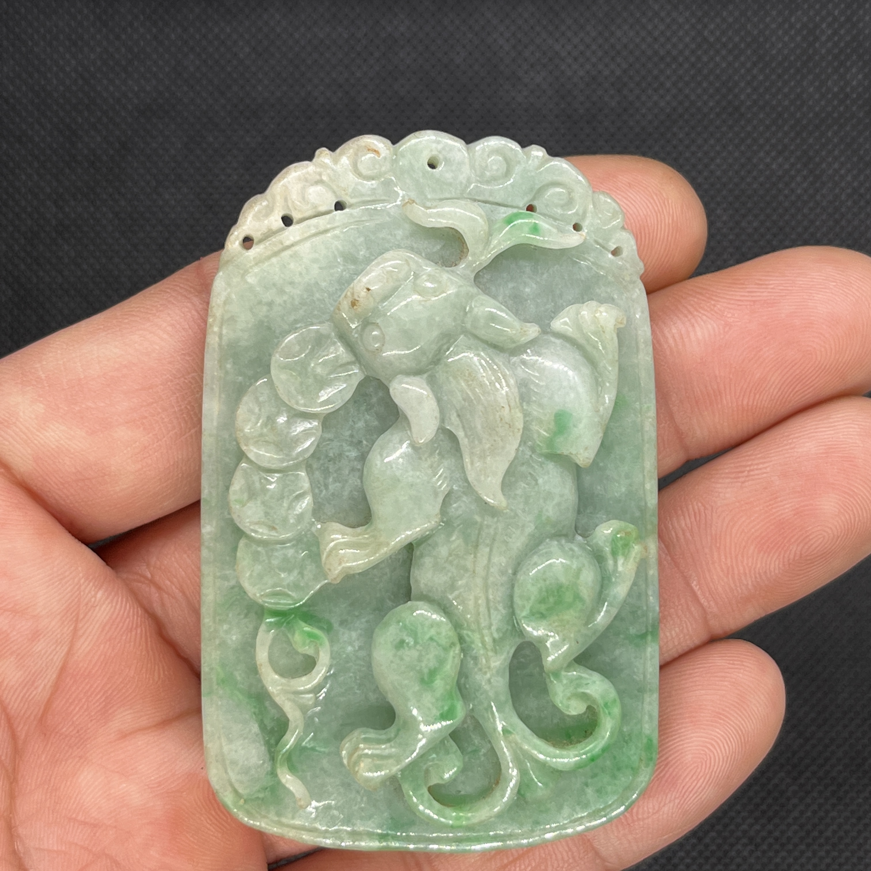 创汇-翡翠-瑞兽灵芝-GT000021