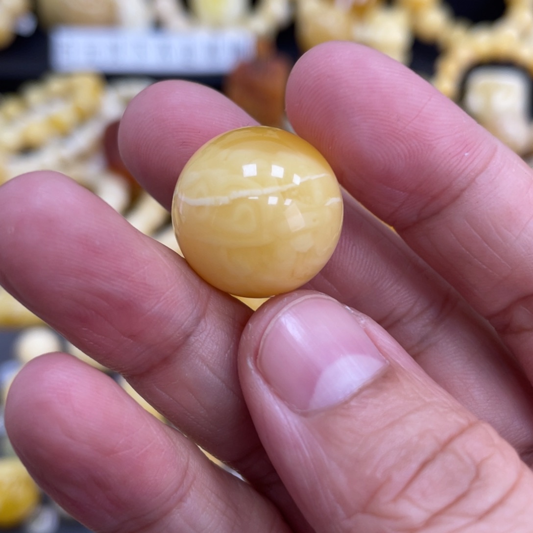 琥珀珠宝奇石未镶嵌19.1mm