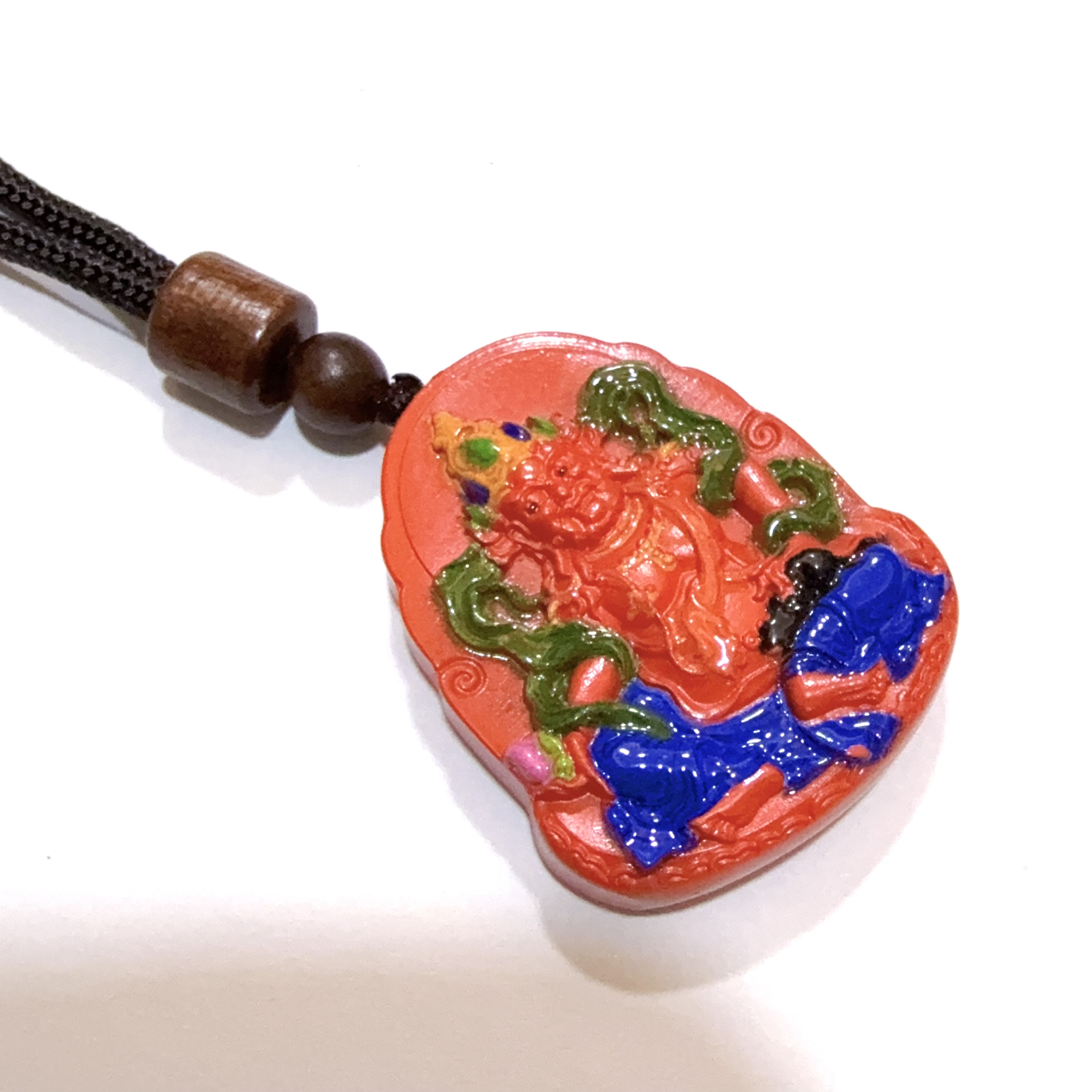 含辰砂工艺品E101 辰砂朱砂吊坠 尺寸35*28mm