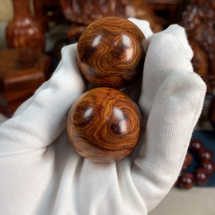 黄花梨/降香黄檀把件手球3.4