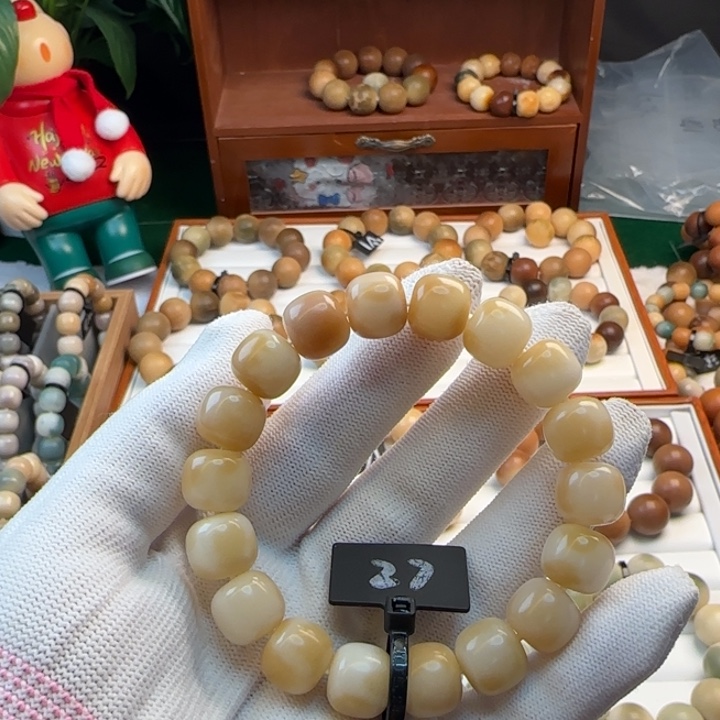 菩提根/象牙果手串卡12桶珠全品27