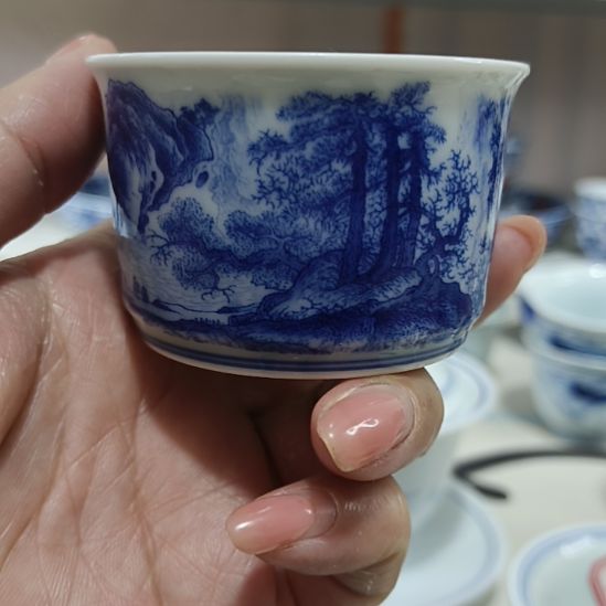 琉璃手工艺品景德镇陶瓷容天杯