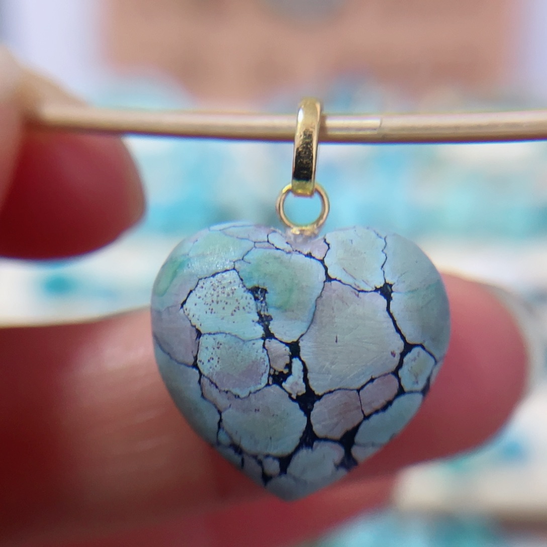 绿松石珠宝奇石18K金镶嵌