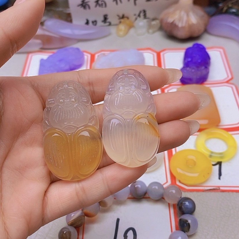 【闪购商品】未镶嵌玛瑙/玉髓珠宝半成品柿**意