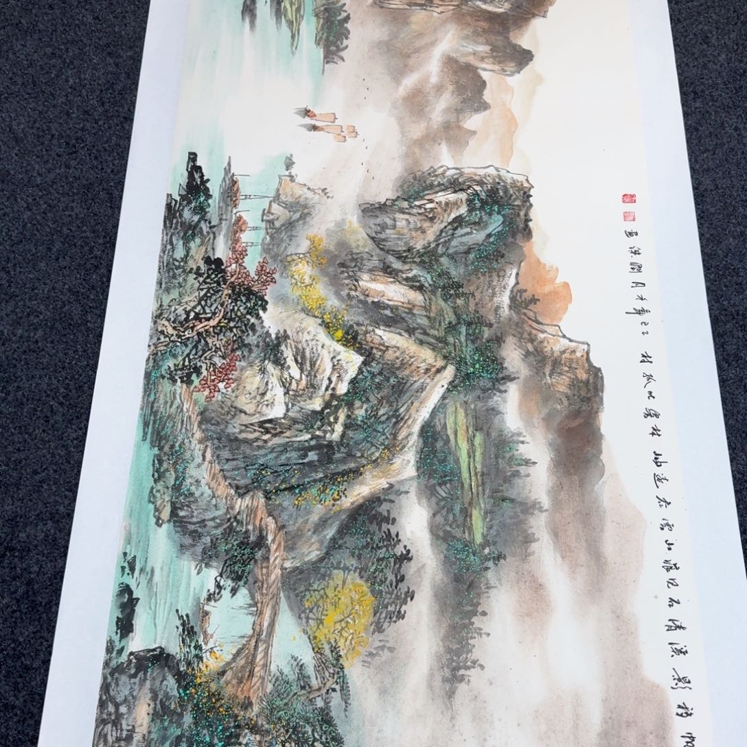 国画纯手绘山水花鸟作品