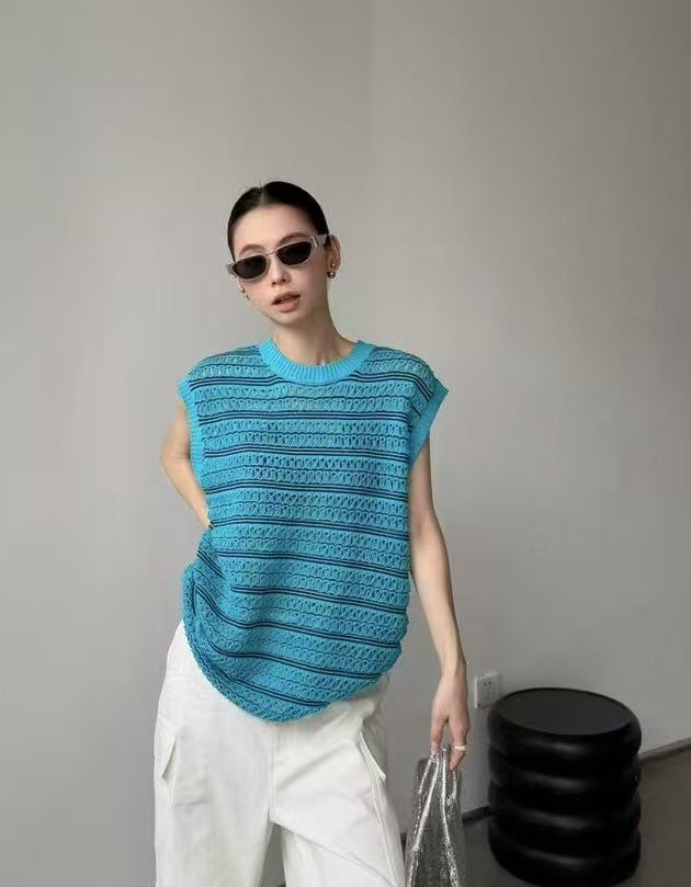 小敏家欧货针织条纹上衣