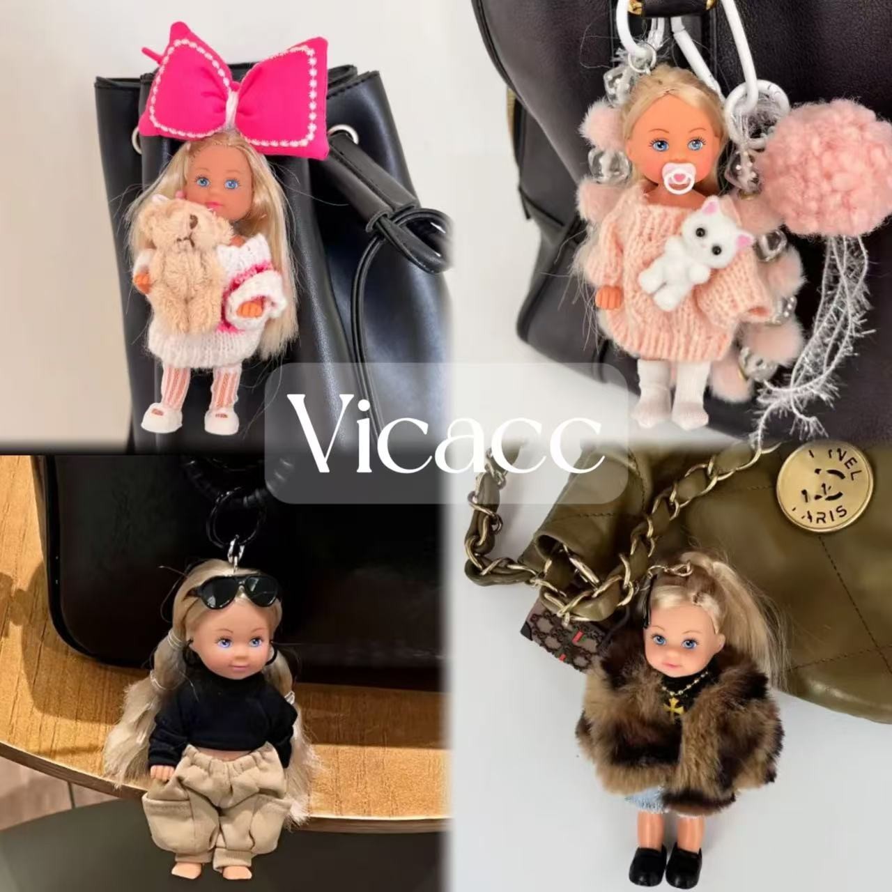 ins风爆款胖娃芭比挂件书包挂件钥匙扣挂件