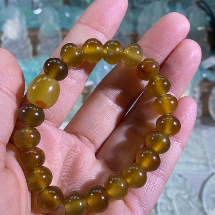 岫玉手串未镶嵌手串