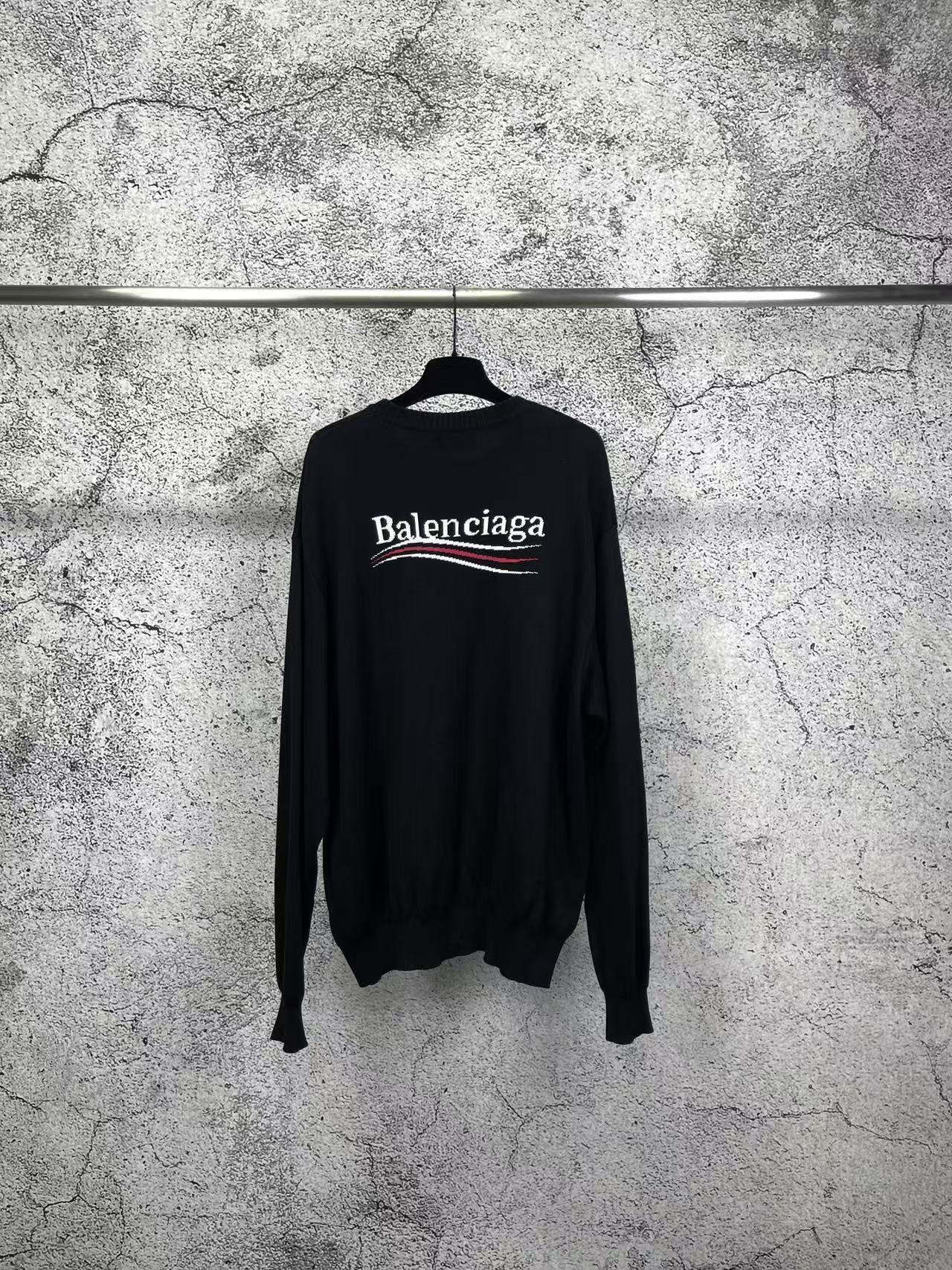 未使用 Balenciaga/巴黎世家 可乐刺绣毛衣/M码/RN0210 N0024