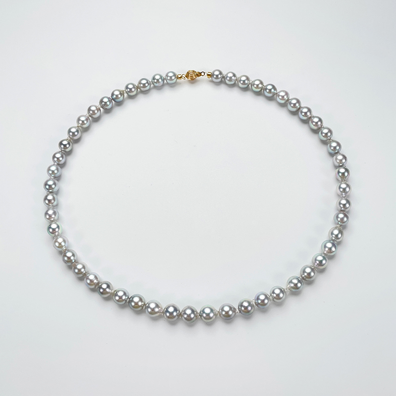 【短发七七】14k金海水真多麻7-8mm珍珠项链时尚高级感强光简约