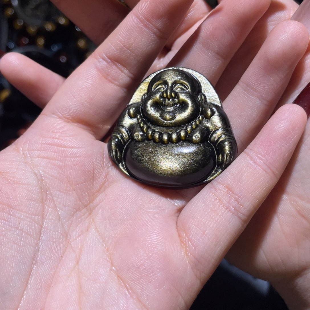 *****黑曜岩未镶嵌吊坠(赠链)