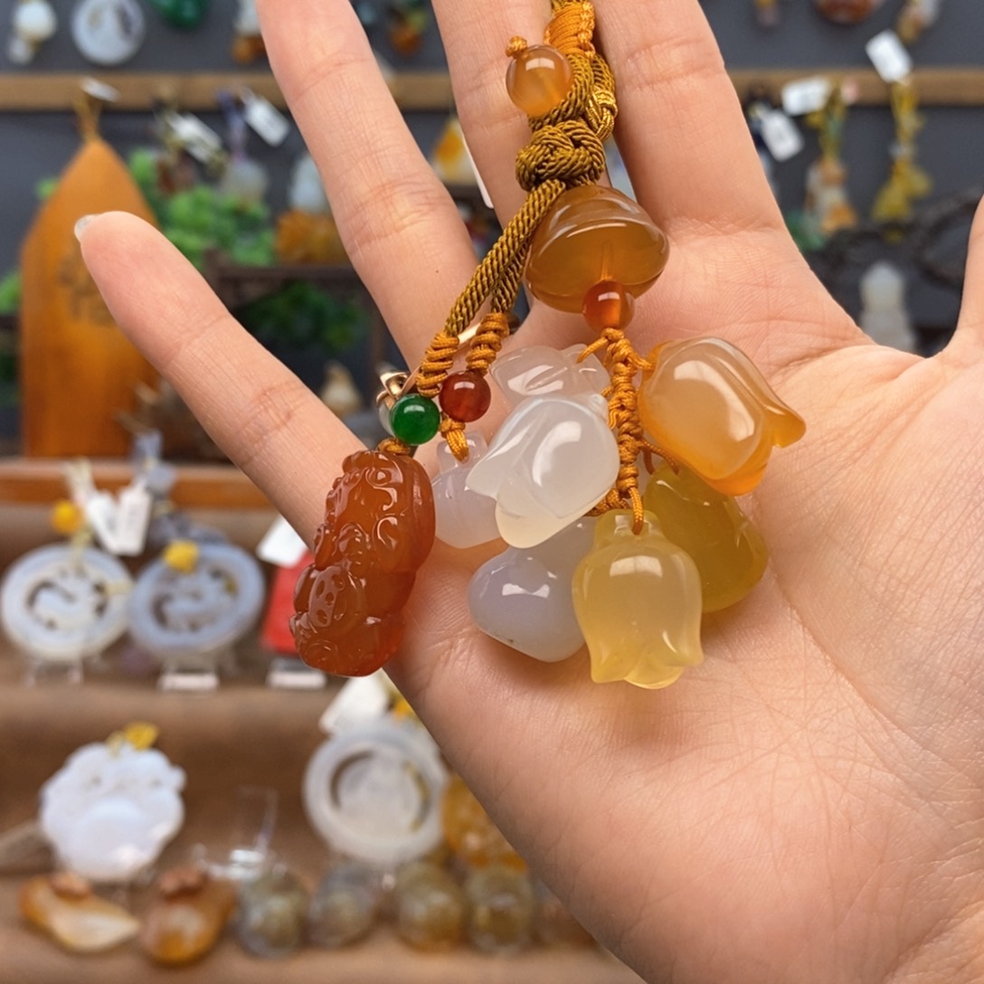 玛瑙/玉髓车挂未镶嵌66666666