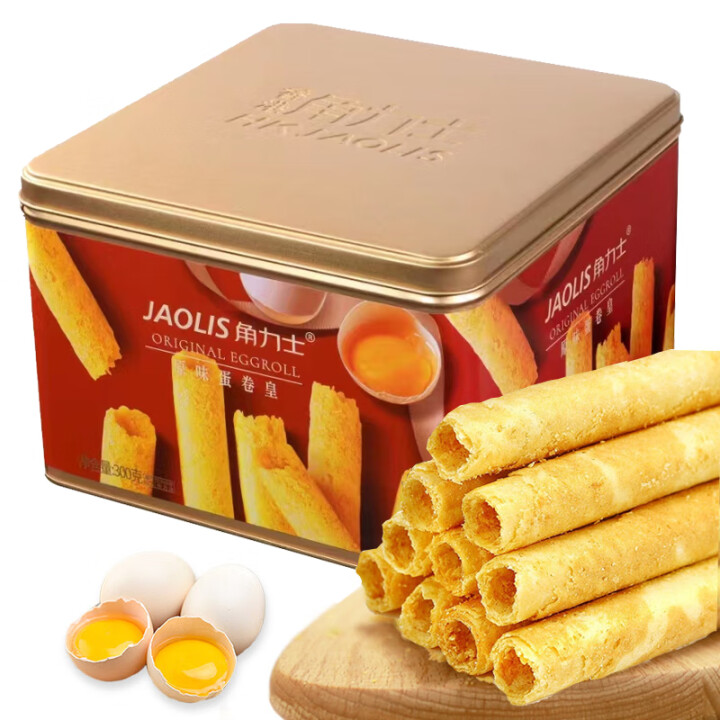 [破损版]角力士原味鸡蛋卷酥脆零食礼盒装过年送礼佳品360g