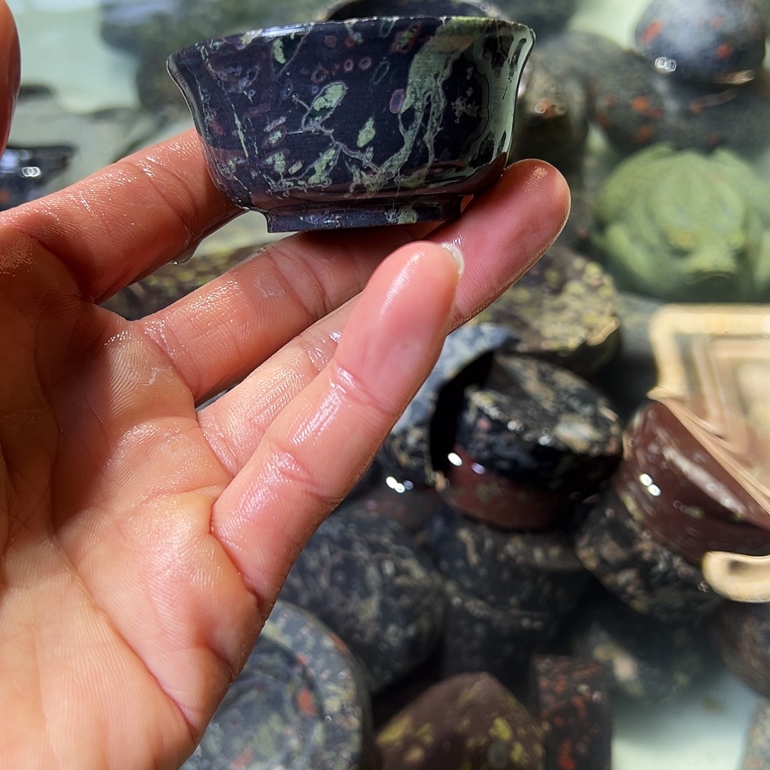 梅花玉鱼缸石茶周边微瑕不退不换