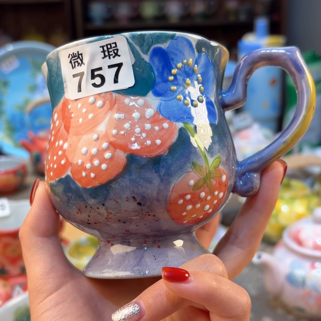 景德镇手绘高温釉下彩陶瓷茶具