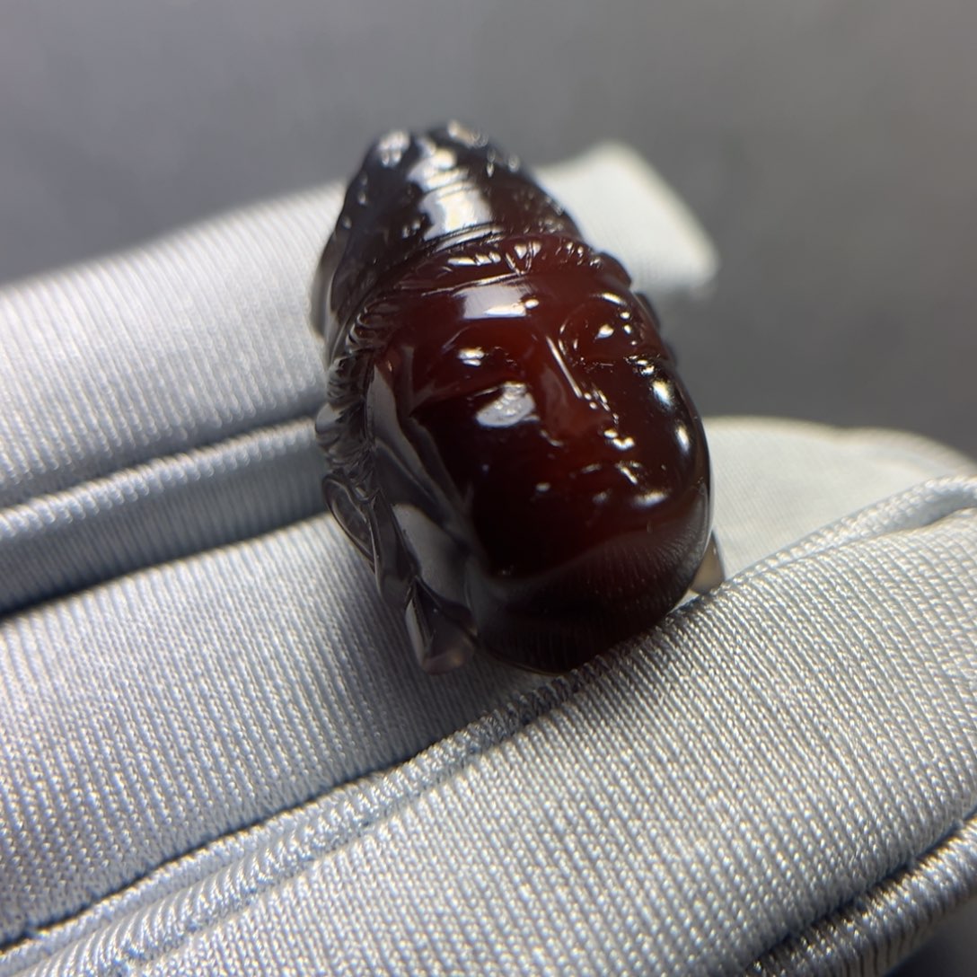 南红玛瑙观音头未镶嵌