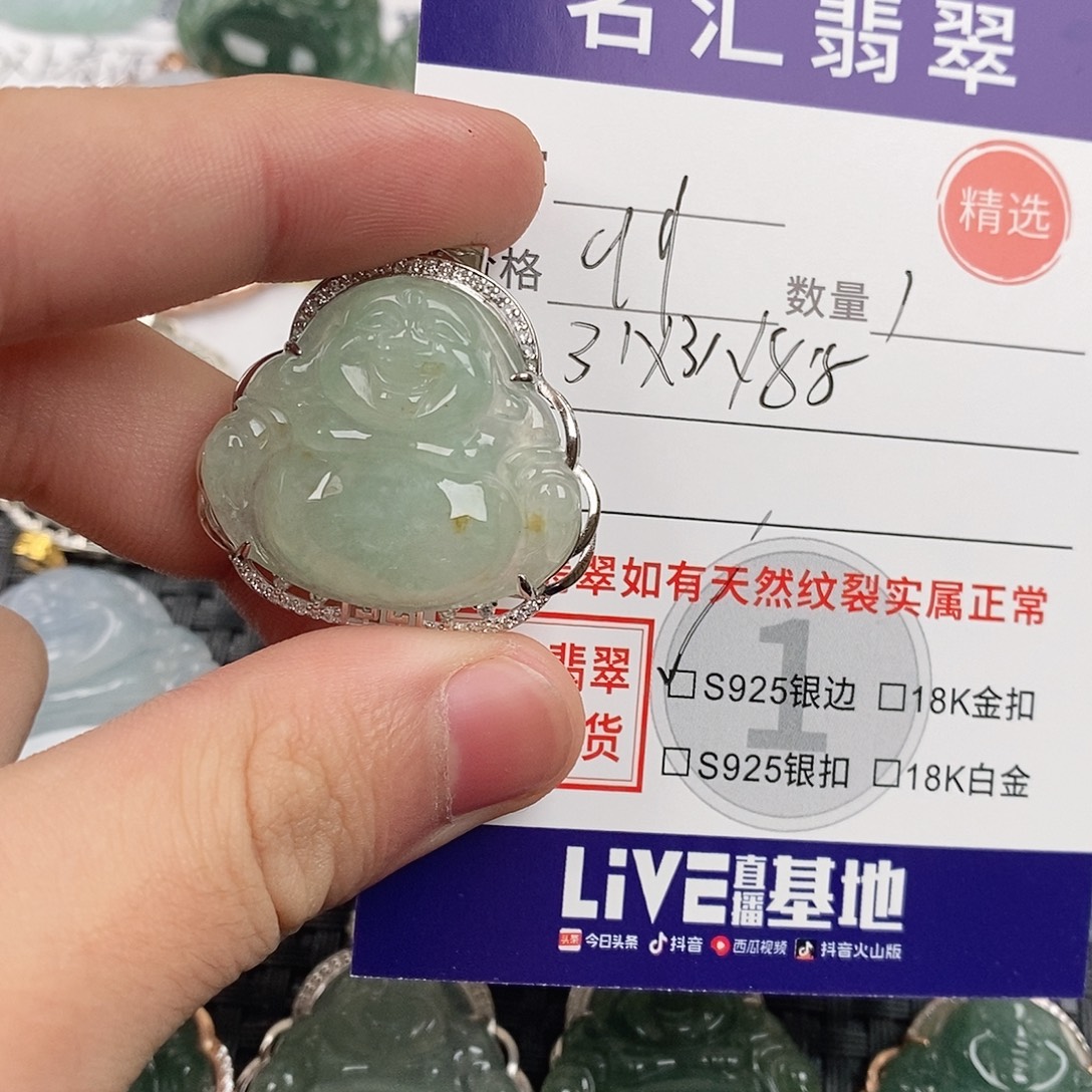 翡翠银S925镶嵌颈饰