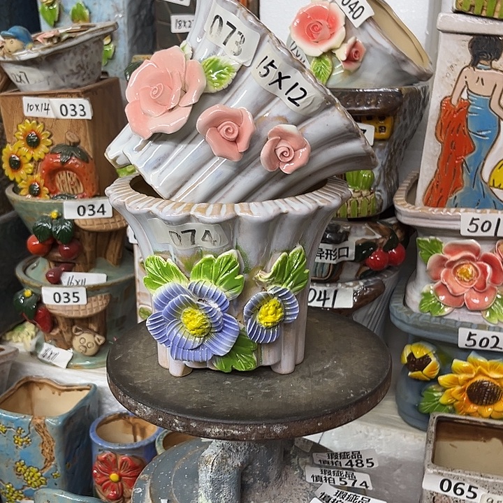 粗陶材质多肉花盆