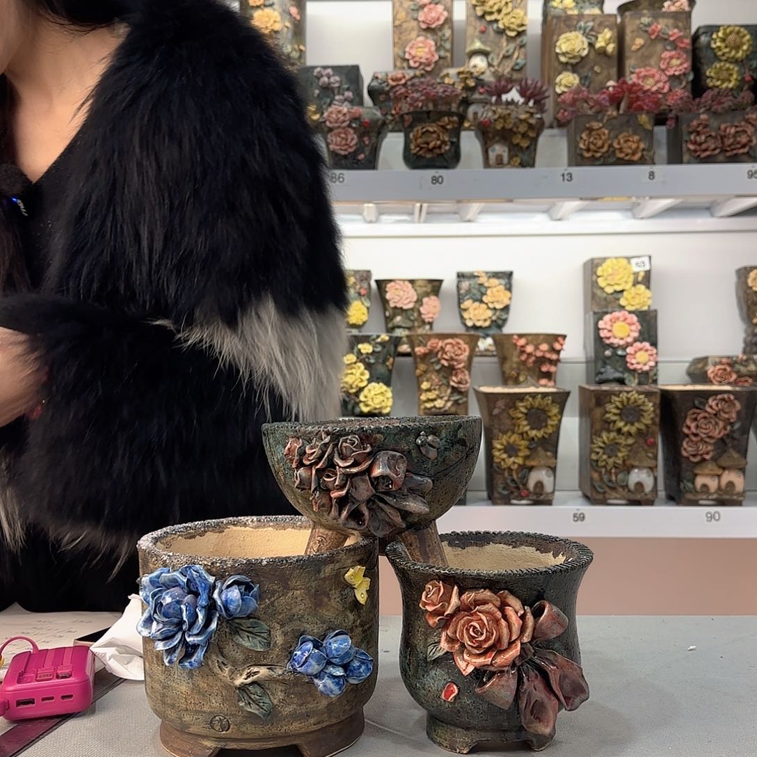 红陶S***n青默花器花盆