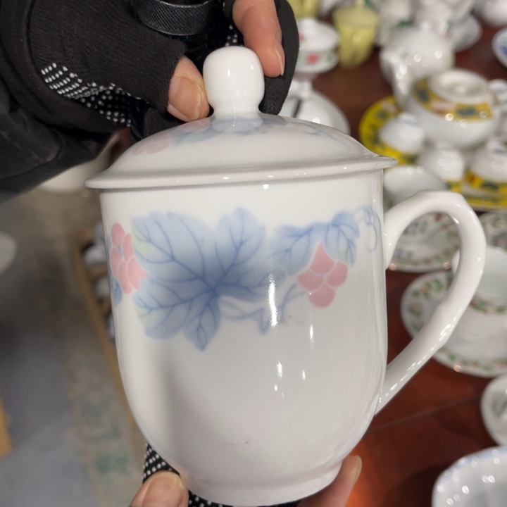 醴陵高温瓷釉下印花550毫升微瑕