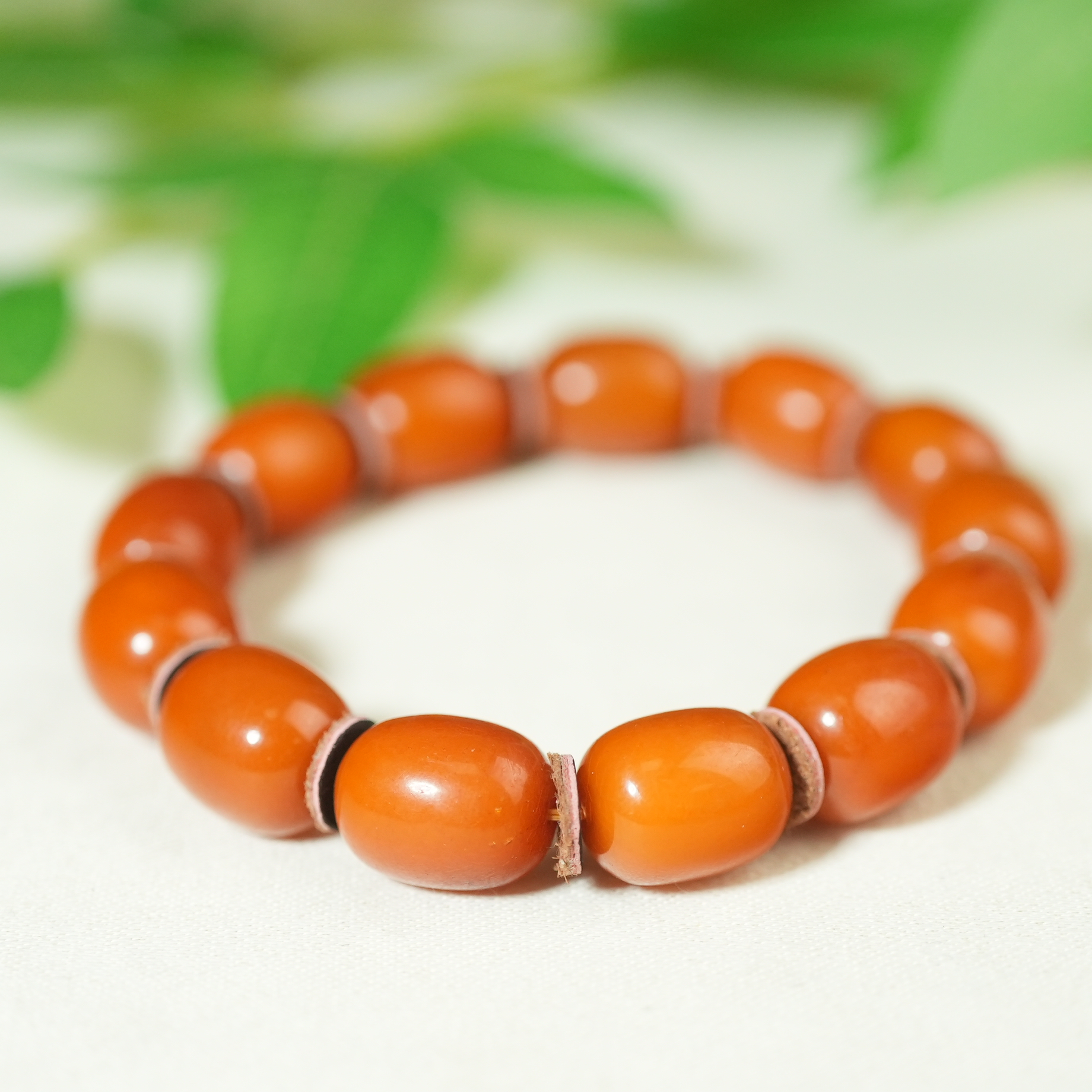 十九世纪老蜜蜡手串【古珠精选】AAML250211019