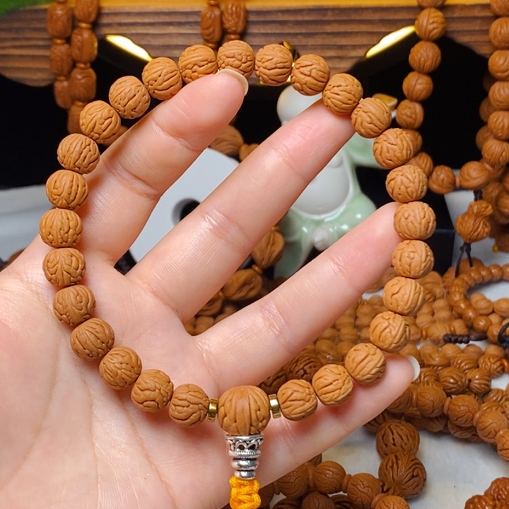手串桃核秦岭野生金麒麟手持10