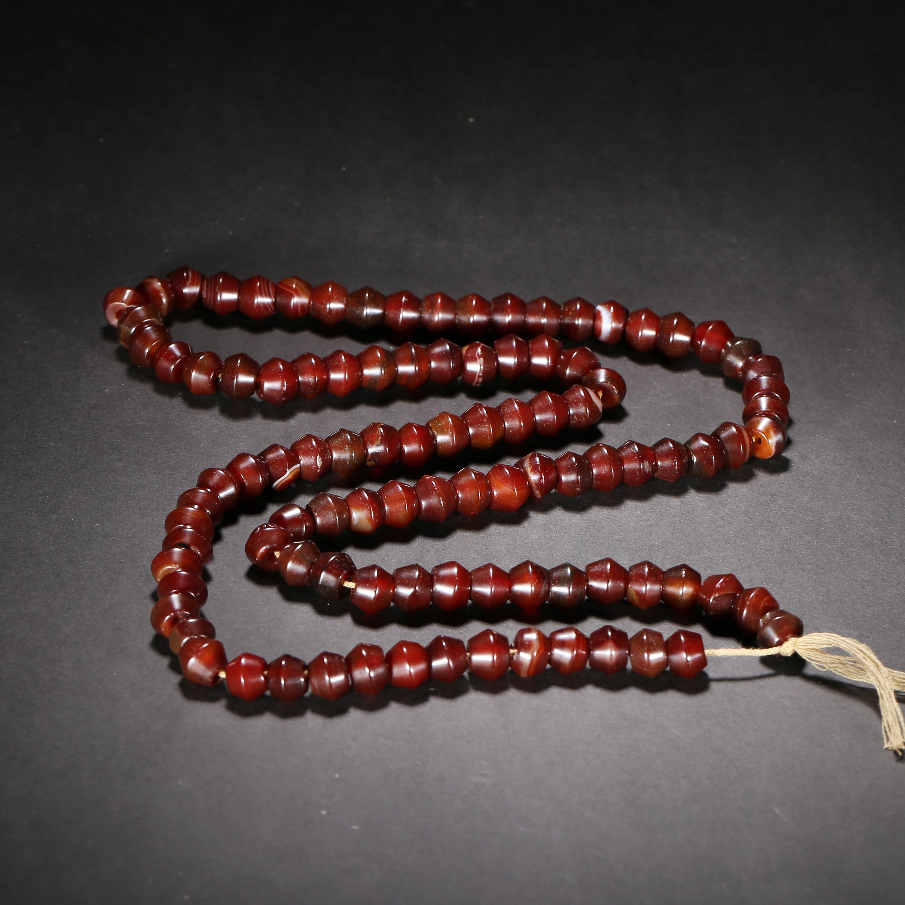 清代*红玛瑙串饰/03MJ4243/玛瑙【北京文博】