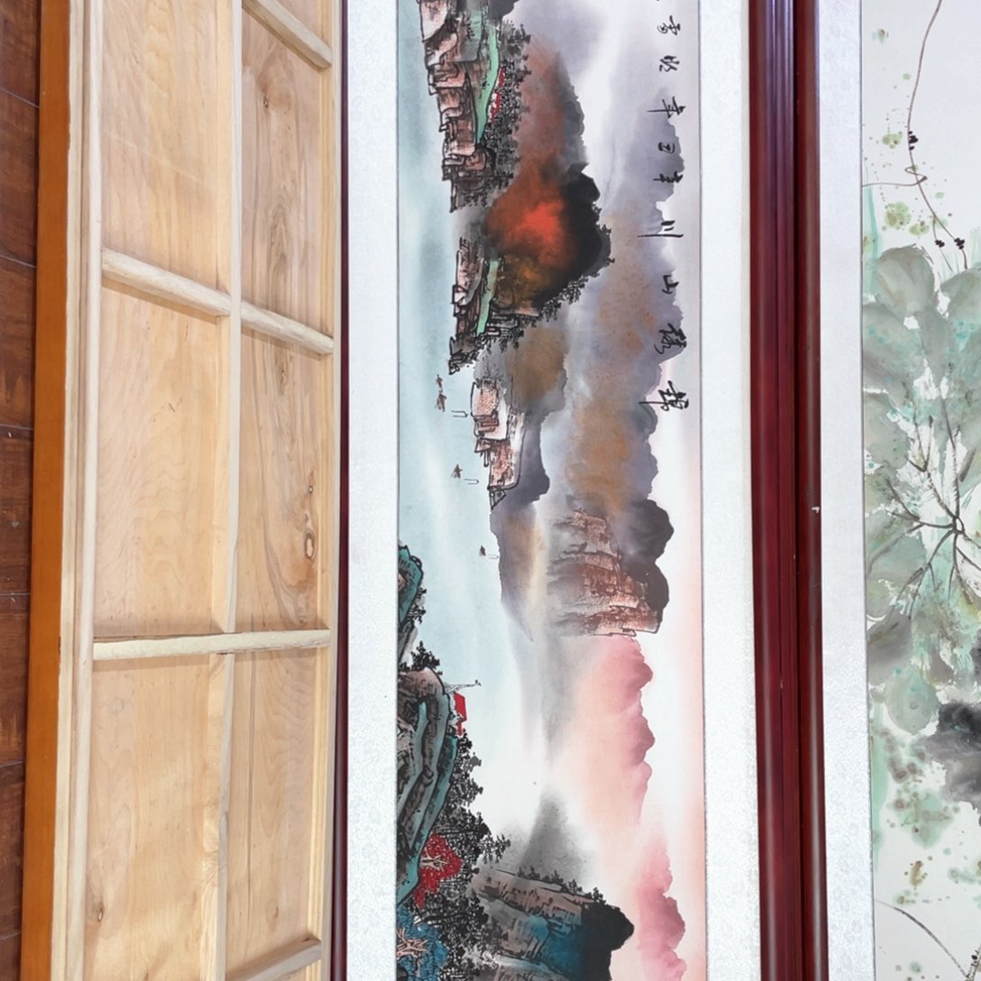 国画带框尺寸48*163厘米