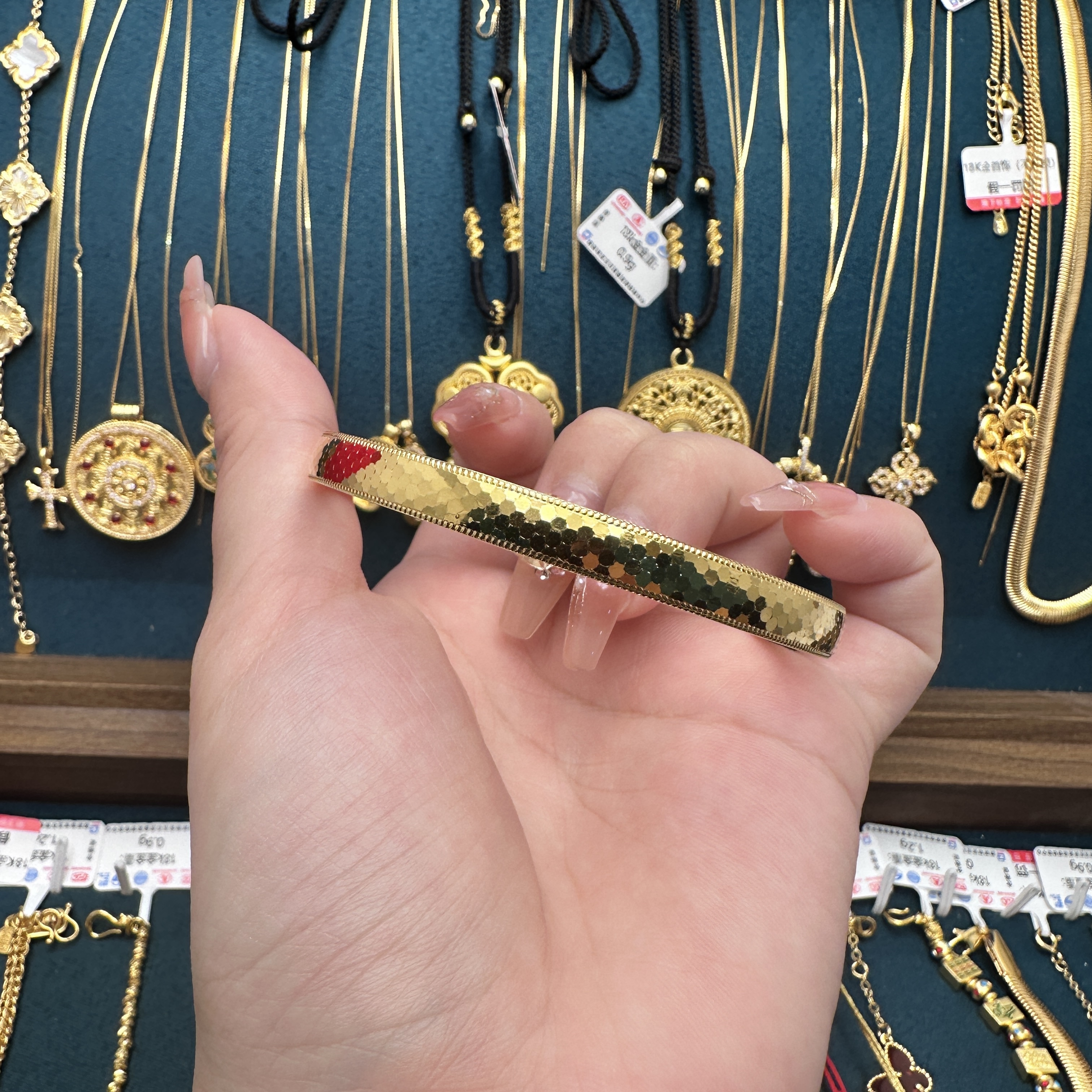 18K亮面龙鳞手镯