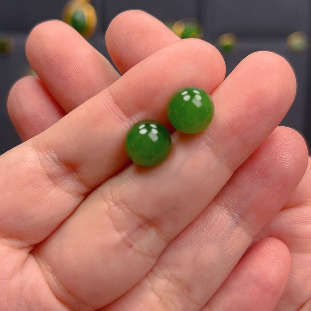 耳***方和田玉银S925镶嵌耳饰